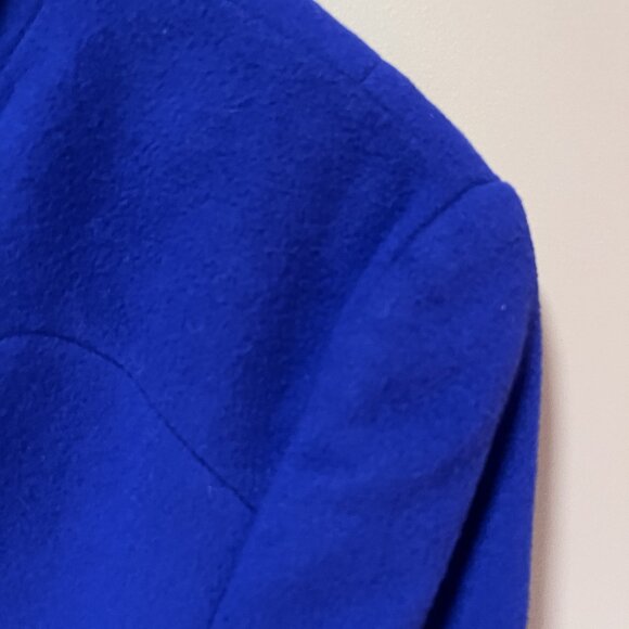 VINTAGE ROYAL BLUE Cashmere Wool mix Blazer EUC Sz 16P - Picture 8 of 12